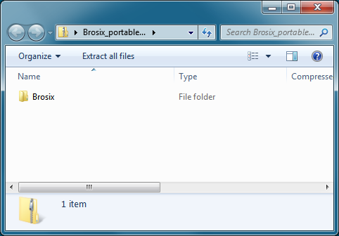 Opened Brosix archive. Drag Brosix folder to a destination of your choice.