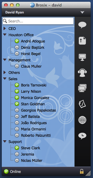Contacts List on Mac