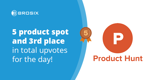 Brosix Awarded 5th Product Spot on Product Hunt