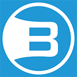 Brosix B sign mono 1 color dark background