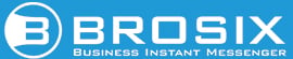 Brosix mono color logo for dark background with tagline