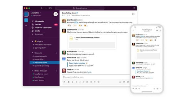 Slack interface