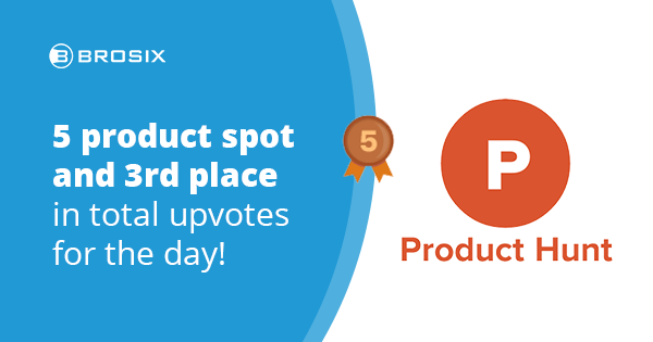 Brosix Awarded 5th Product Spot on Product Hunt 
