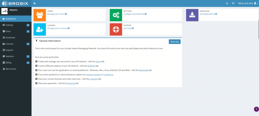 Brosix Private Team Network