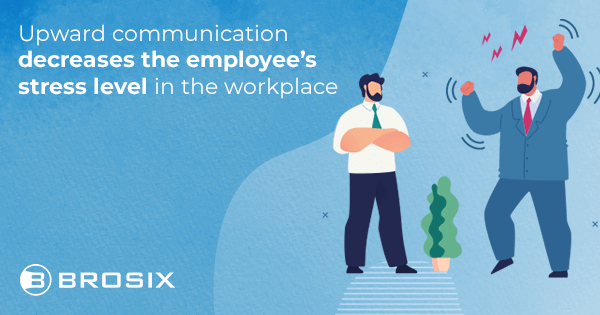 Upward communication decreases the employee’s stress level in the workplace