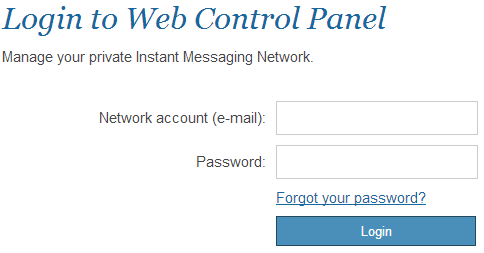 Brosix Web Control Panel