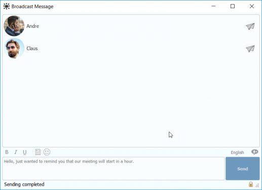 Broadcast message