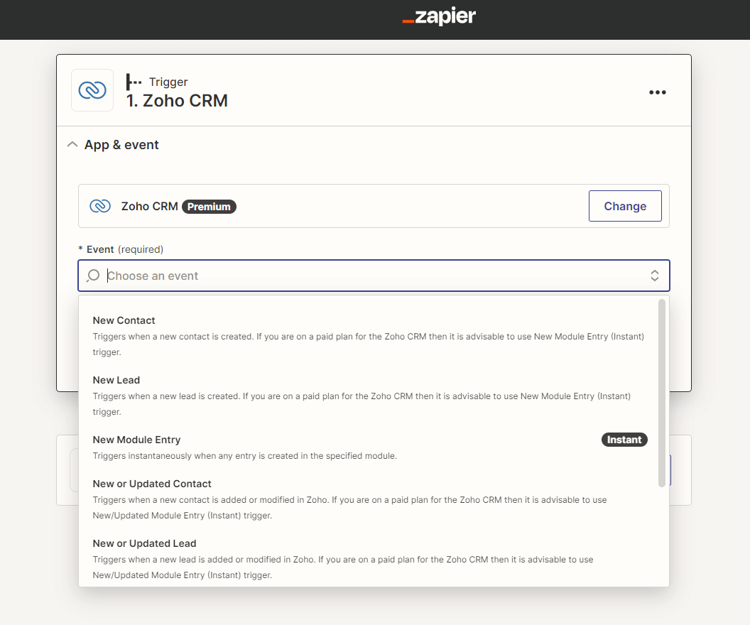 Zoho CRM with Brosix integration 8