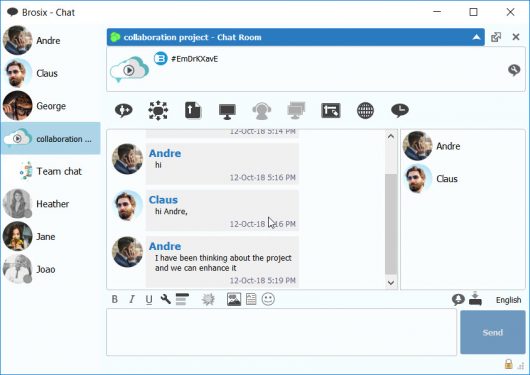 Brosix Tabbed chat